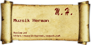 Muzsik Herman névjegykártya
